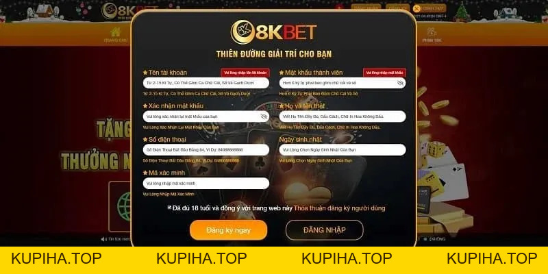 Cách Thức Đăng Ký 8KBet Để Nhận Thưởng - 8KBET♥️8KBET.COM - KUPIHA.TOP